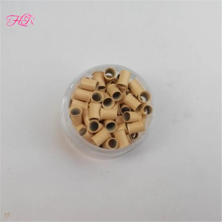 Micro Flared Rings 500s Locks Bead Copper Micro Tubes Links Rings Beads For Stick Tip hair 4.0x3.6x6.0mm Copper Micro Ring