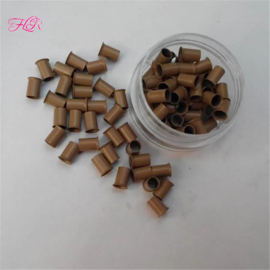 Micro Flared Rings 500s Locks Bead Copper Micro Tubes Links Rings Beads For Stick Tip hair 4.0x3.6x6.0mm Copper Micro Ring