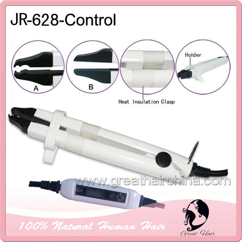 1 Pieces Newest Fashion Professional Mini LED Temp Control Hair Extension Iron Heat Keratin Fusion Connector Tools Hairdress