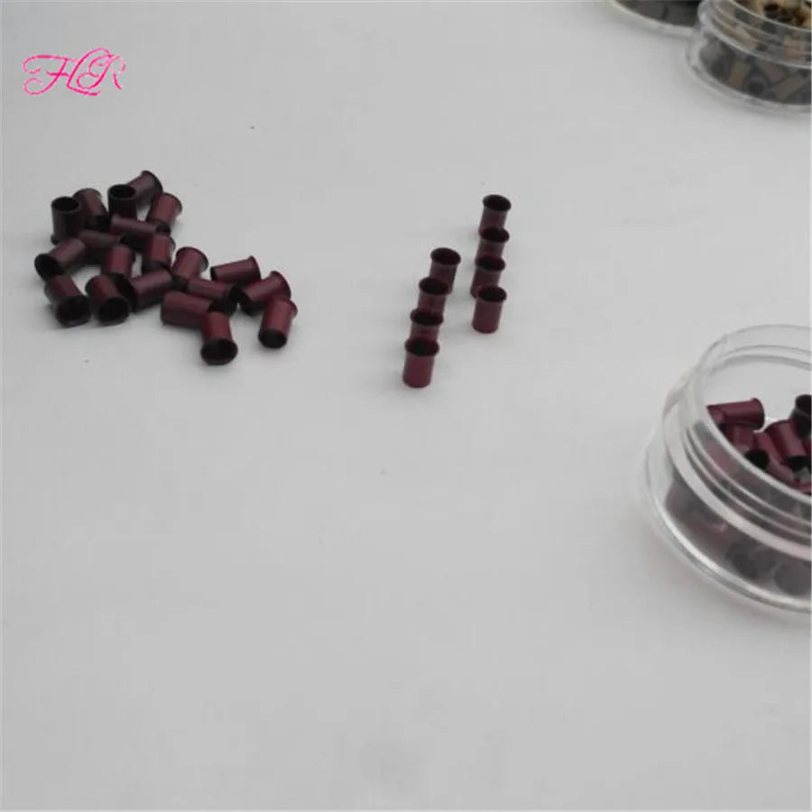 Micro Flared Rings 500s Locks Bead Copper Micro Tubes Links Rings Beads For Stick Tip hair 4.0x3.6x6.0mm Copper Micro Ring