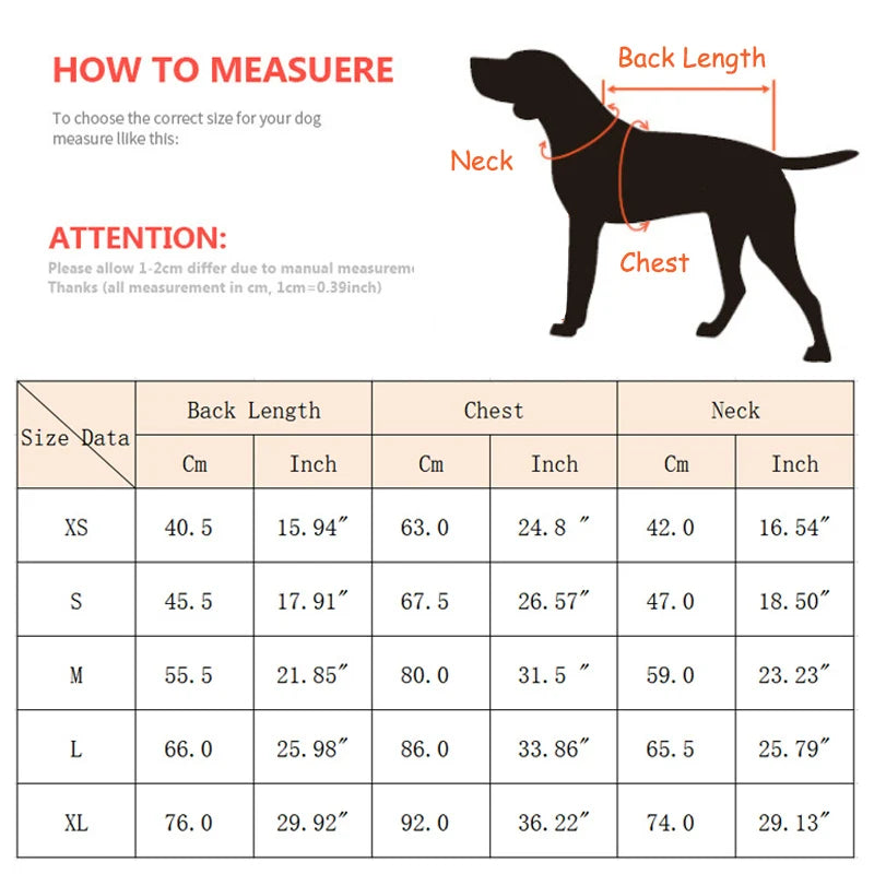 High Collar Big Dog Coat Jacket for Medium Large Dogs Winter Pet Clothes Labrador Shepherd Bulldog Raincoats mascotas Clothing