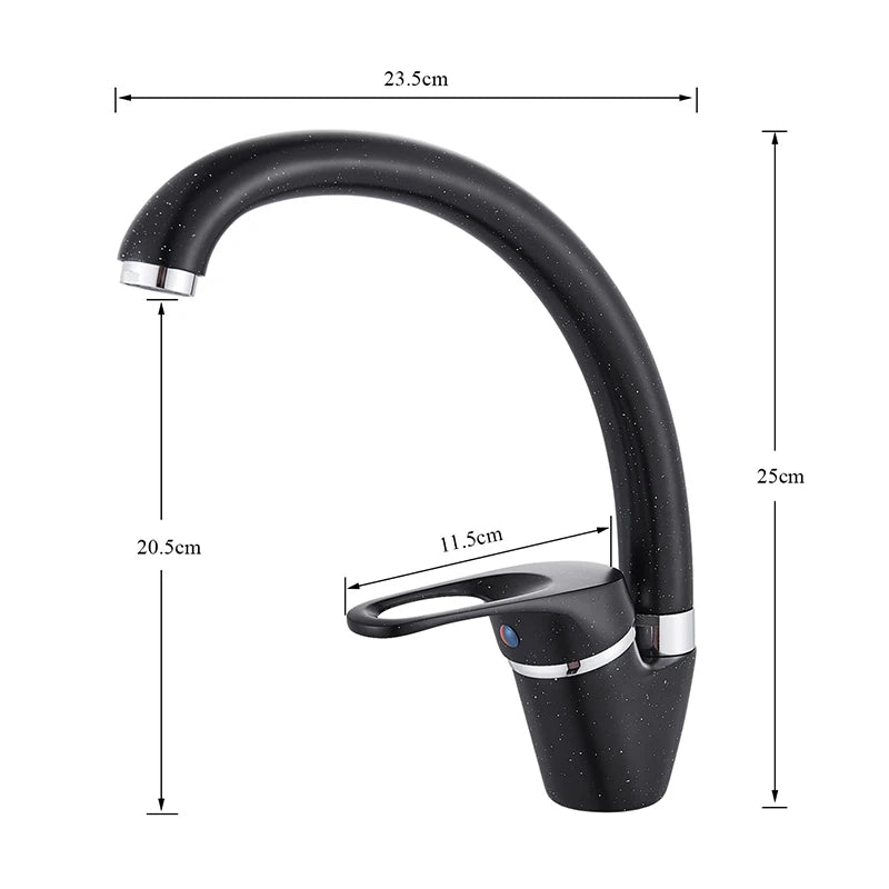 Rozin Beige Brass Kitchen Faucets 3 color 360 Rotated Swivel Spout Kitchen sink Crane Single handle Cold Hot Water Mixer Tap