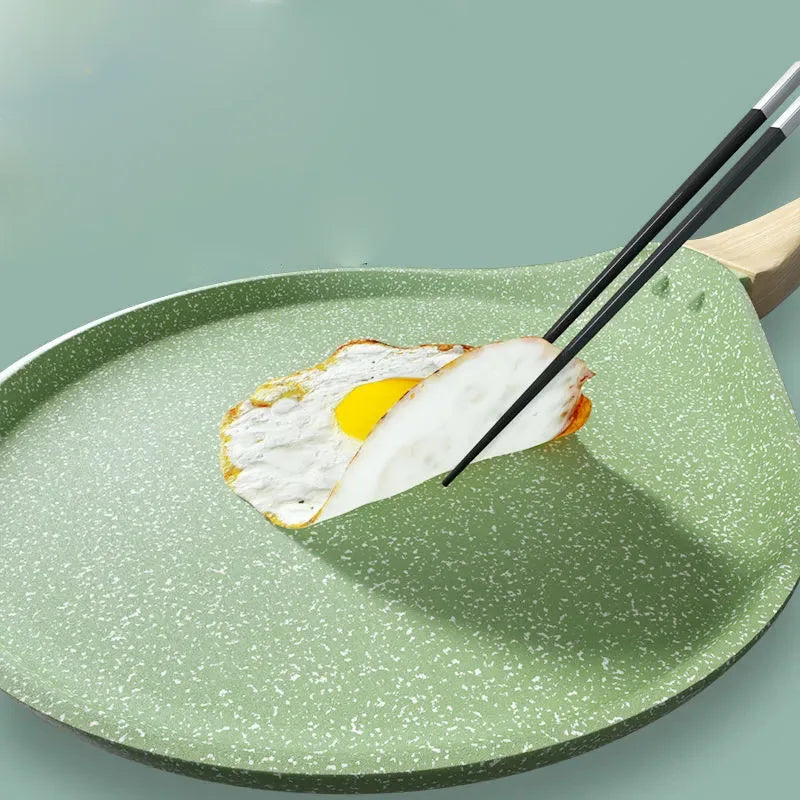 18/22/28cm Non-stick Frying Pan Pancake Pan for Breakfast Bread Egg Pizza Crepe Pan Kitchen Cookware Induction Cooker Gas Stove