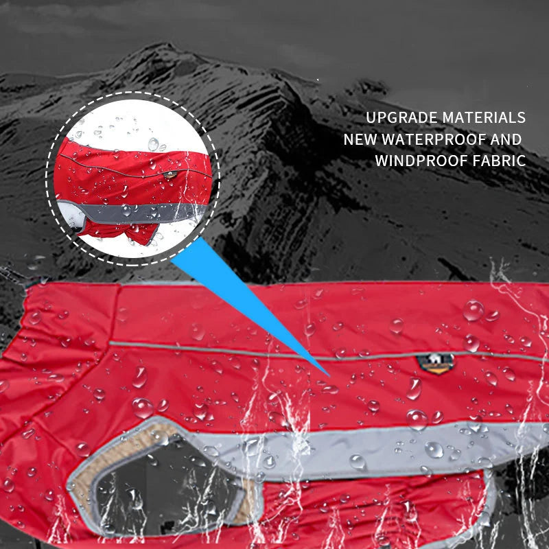 High Collar Big Dog Coat Jacket for Medium Large Dogs Winter Pet Clothes Labrador Shepherd Bulldog Raincoats mascotas Clothing