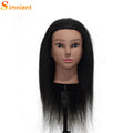 Afro Mannequin Heads With 100% Human Hair With Adjustable Tripod Hairdressing Dolls Training Head For Practice Styling Braiding