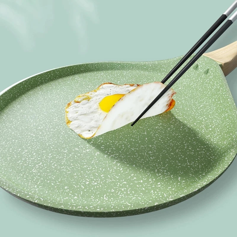 18/22/28cm Non-stick Frying Pan Pancake Pan for Breakfast Bread Egg Pizza Crepe Pan Kitchen Cookware Induction Cooker Gas Stove