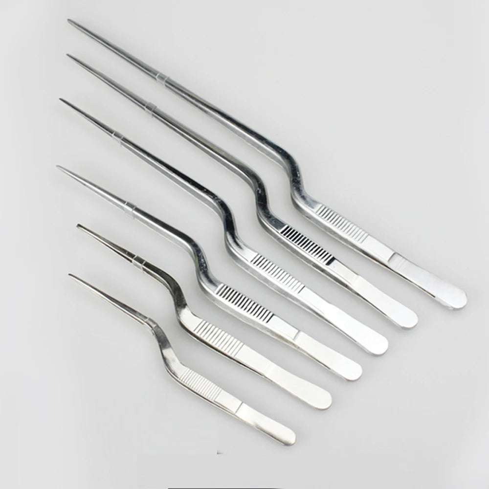 Kitchen Tongs Kitchen Utensils BBQ Tweezer Food Clip  Stainless Steel Kitchen Chief Tongs Picnic Barbecue Cooking Seafood Tool