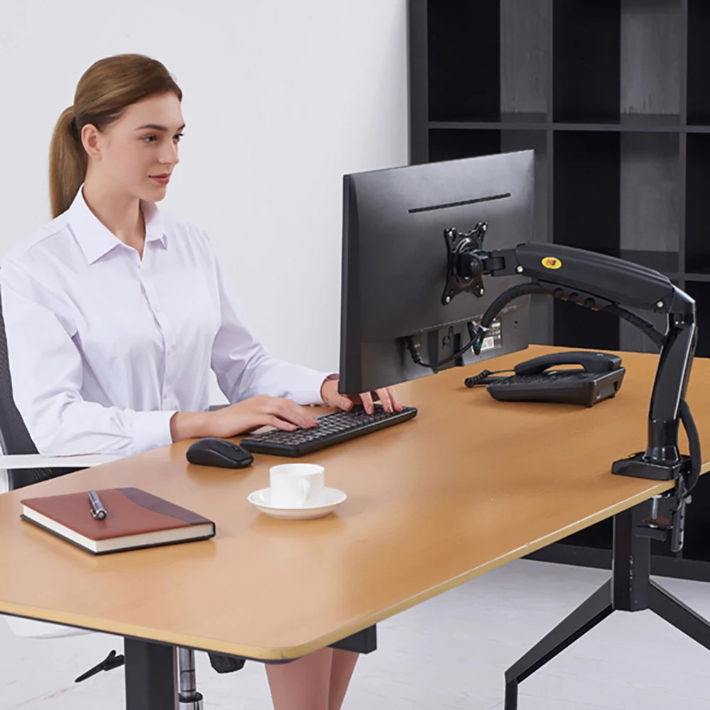 NB NORTH BAYOU F80 Desktop Gas Spring 17-30" LCD LED Monitor Holder Mount Arm Full Motion Display Stand Loading 2-9 Kgs