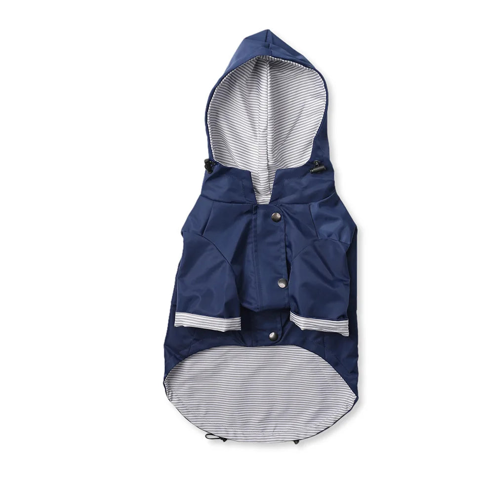 Pet Dog Raincoat Windproof and Rainproof Yellow Puppy Hoodies Jacket Multi-size Suitable for Large, Medium and Small Dog Clothes