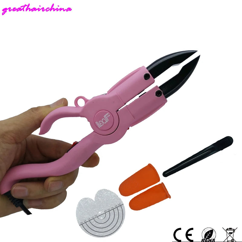 1Pcs Factory Outlet Temperature Constant Flat Plate Fusion Heat Iron Hair Extension  Keratin Bonding Tools + Insulated Fingers
