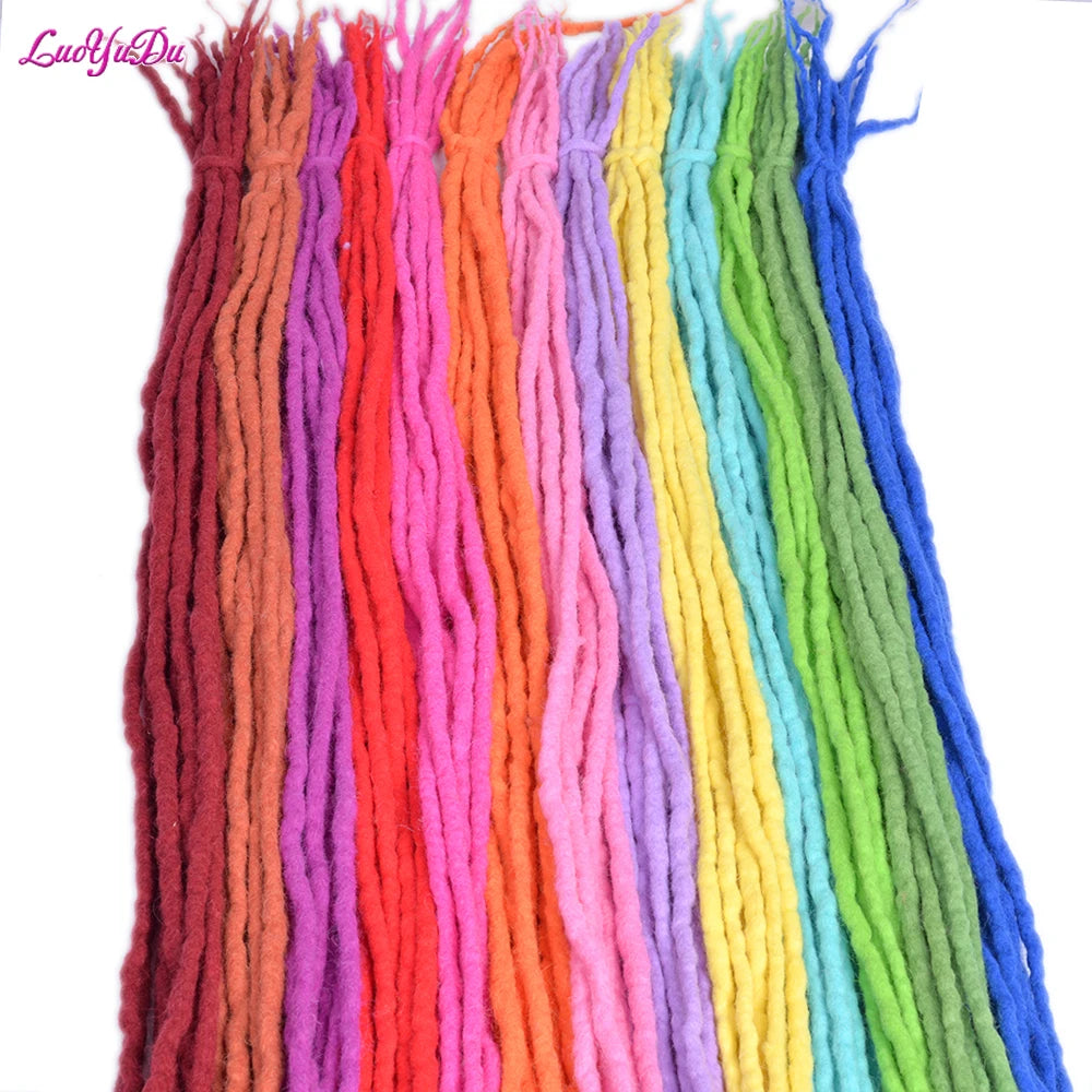 For Hair Double Ends Soft Dreadlocks Hair Extensions Synthetic Braiding Hair For Hip-hop Hair Style Crochet Hair For Women Kids