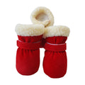 4pcs Pet Anti-slip Rain Snow Boots Footwear Waterproof Winter Dog Boots Socks Autumn Winter Thicken Warm Puppy Dog Socks Booties