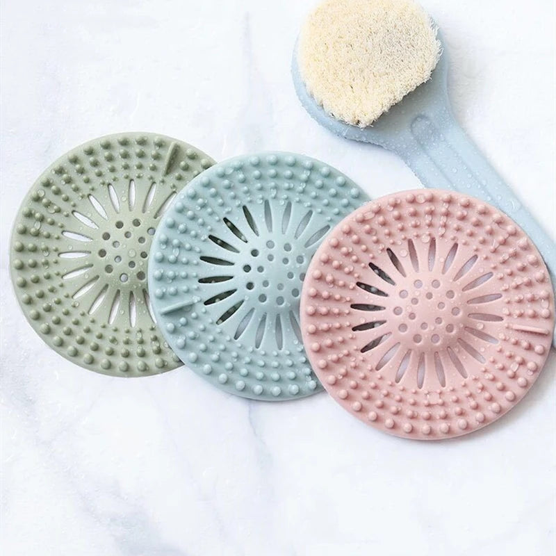 1PC Silicone Kitchen Sink Drain Filter Screen Toilet Sewer Floor Drain Cover Bathroom Hair 13cm