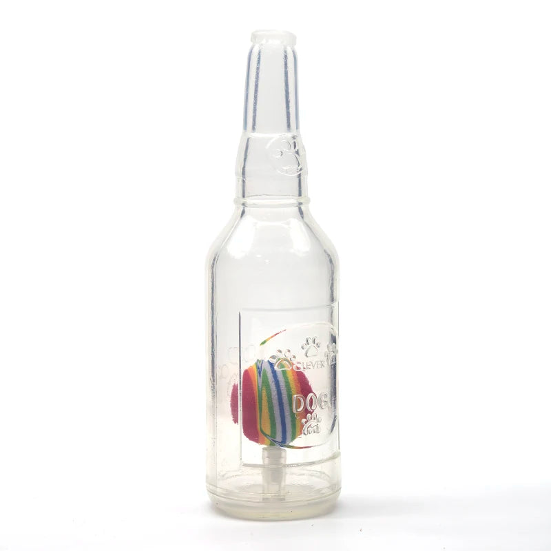 Pet Dog Chewing Toy Beer Bottle With Tennis Ball Dog Toy Squeak Pet Toy TPR Bite-resistance Dogs Funny Toy Pet Supplies