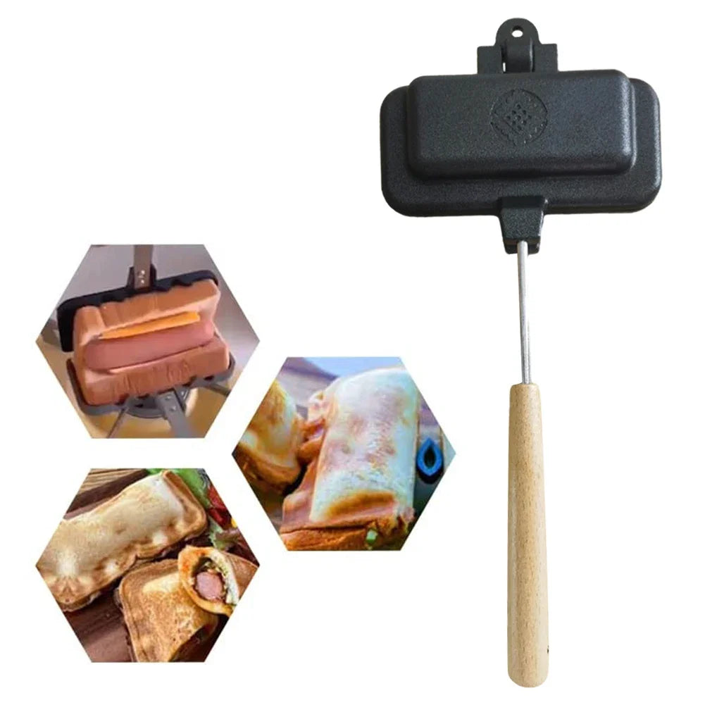 Double Sided Sandwich Maker Breakfast Machine Sandwich Bread Toast Frying Pan  Waffle Maker Baking Tray Kitchen Accessories