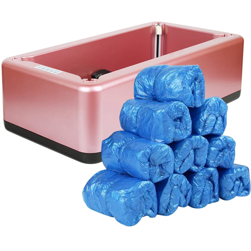 Smart Shoe Cover Machine With100Pcs Disposable Shoe Covers Portable Smart Overshoes Dispenser T Buckle for Indoor Rainy Floor