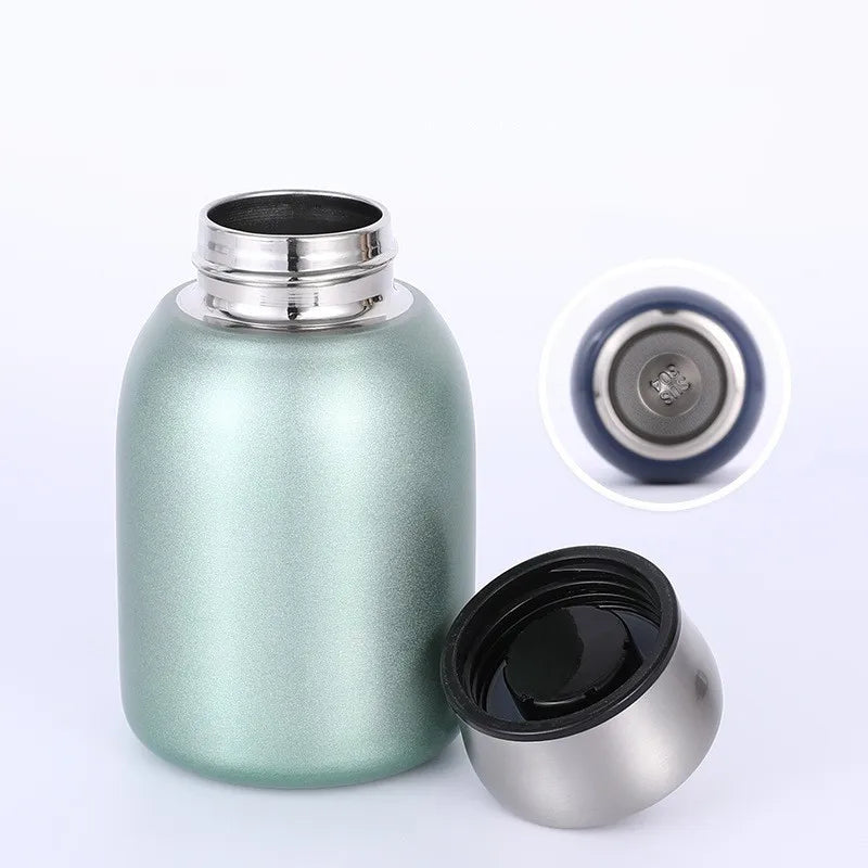 Mini Portable 300ml Fashion Thermos Flask Small Capacity Simple Potbelly Thermos Cup