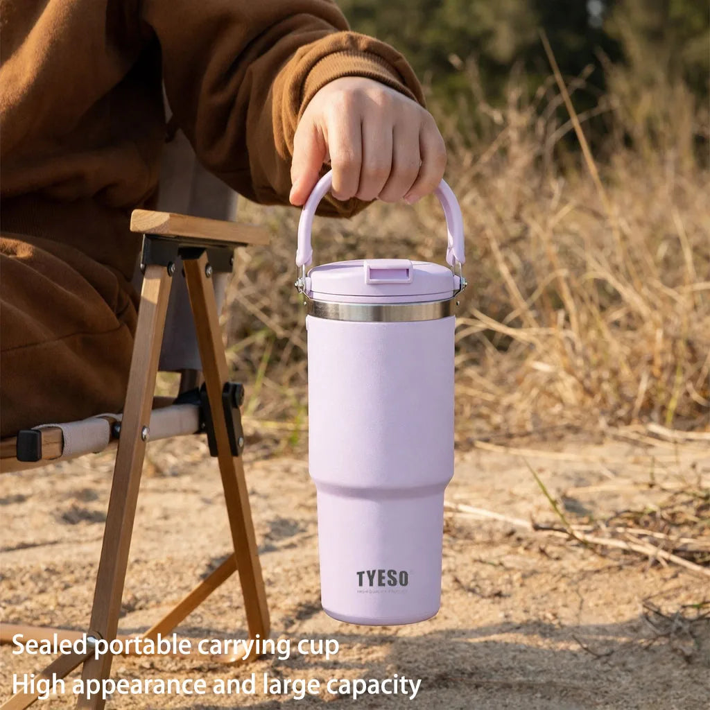 TYESO 600/900/1200ML Stainless Steel Double Walled Vacuum Water Bottle Travel Coffee Mug Tumbler Thermo Bottle Insulated Cup