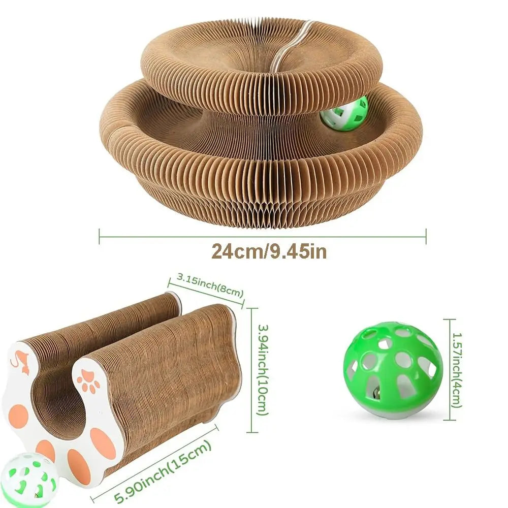 Transformable Kitty Kurlz Cat Toy Wear-Resistant No Crumbs Cat Scratching Board Resistant To Scratching Cat Scratcher
