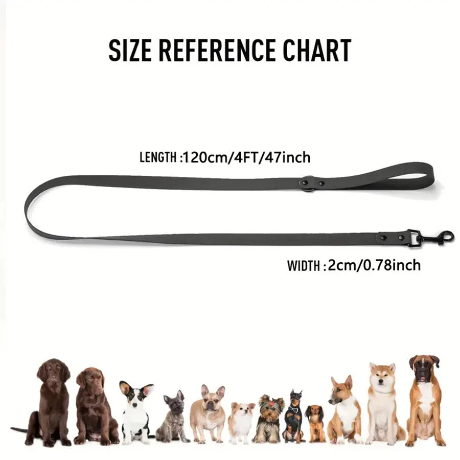 Waterproof Dog Leash - Durable & Quick-Dry Traction Lead with Reflective Stitching - Adjustable for Small to Large Breeds - Perf