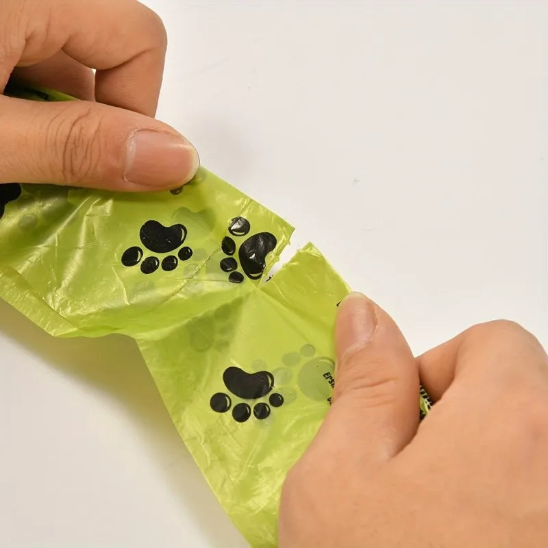 10-pce Best Seller! Degradable Dog Waste Bags - Thickened Leak-Proof No Dirty Hands Portable Rolled Outdoor Dog Walking Helpe