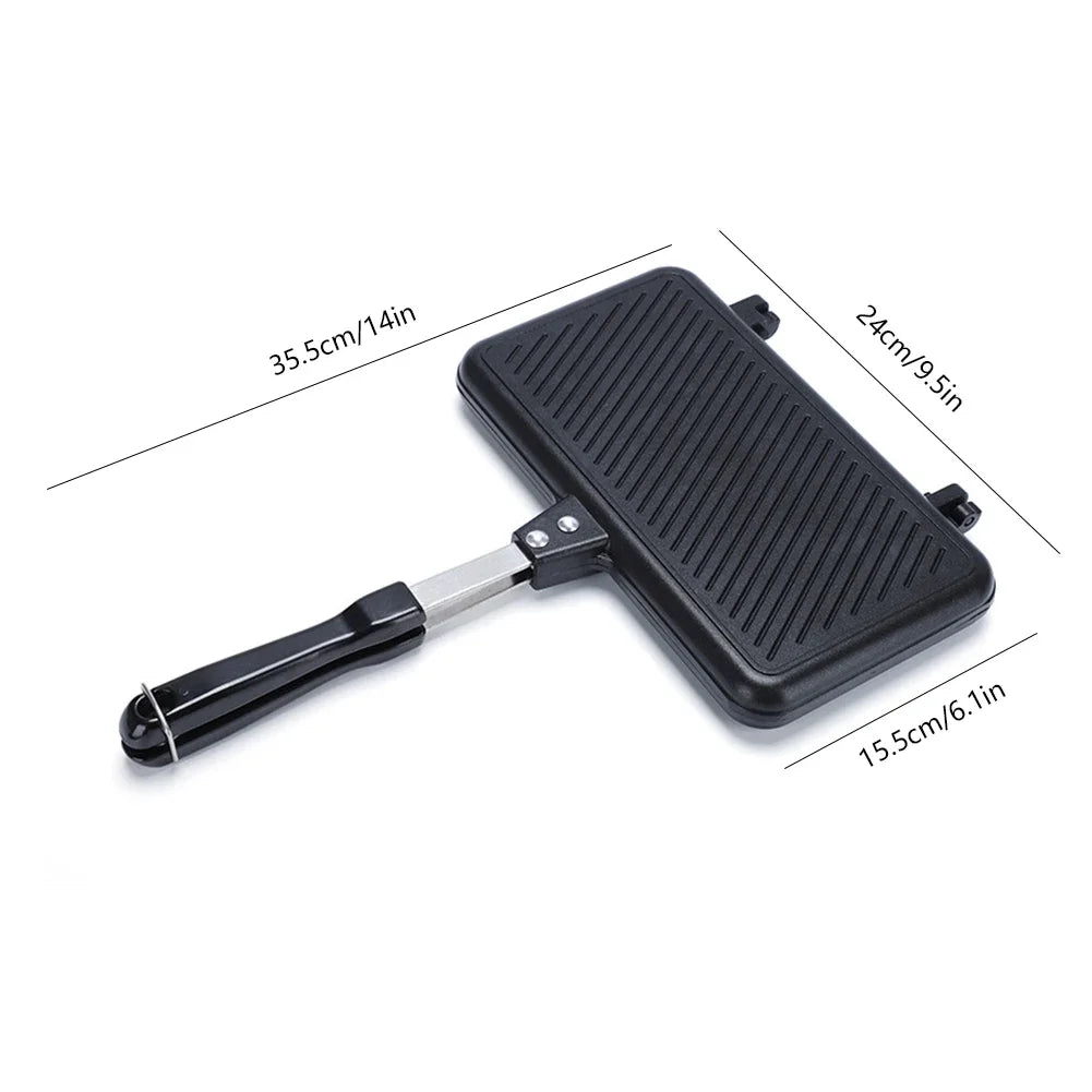 Double Sided Sandwich Maker Breakfast Machine Sandwich Bread Toast Frying Pan  Waffle Maker Baking Tray Kitchen Accessories