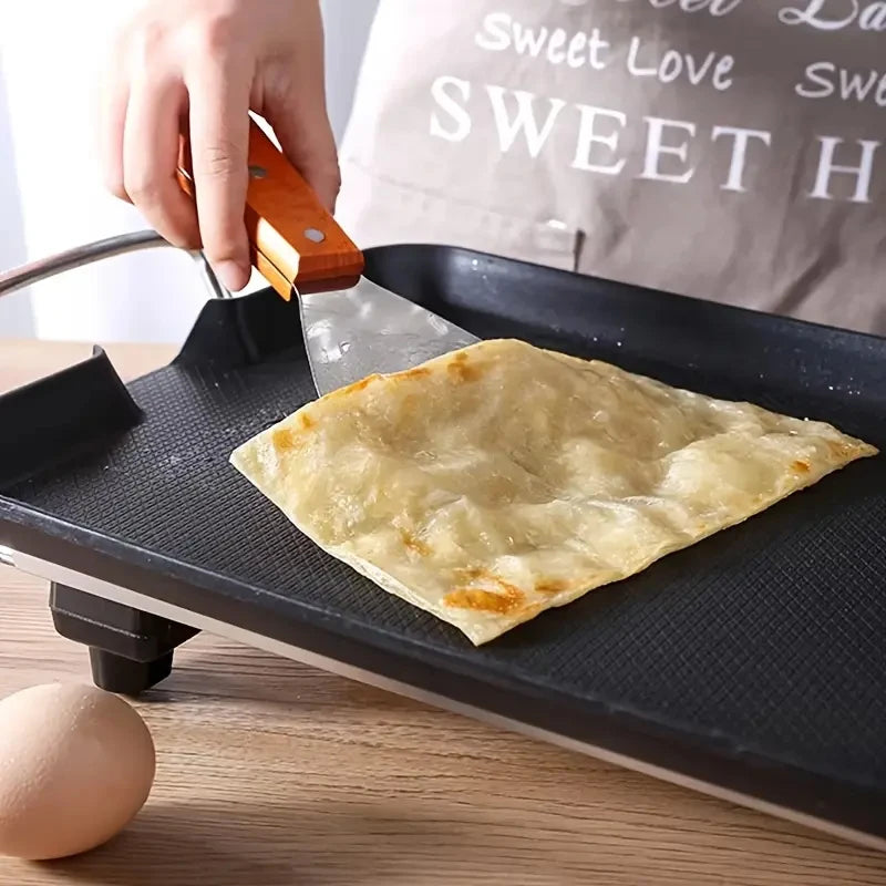 Stainless Steel Metal Spatula Turner Flat Burger Pancake Pizza Grill Flipper BBQ Baking Tools Teppanyaki Griddle Cooking Utensil