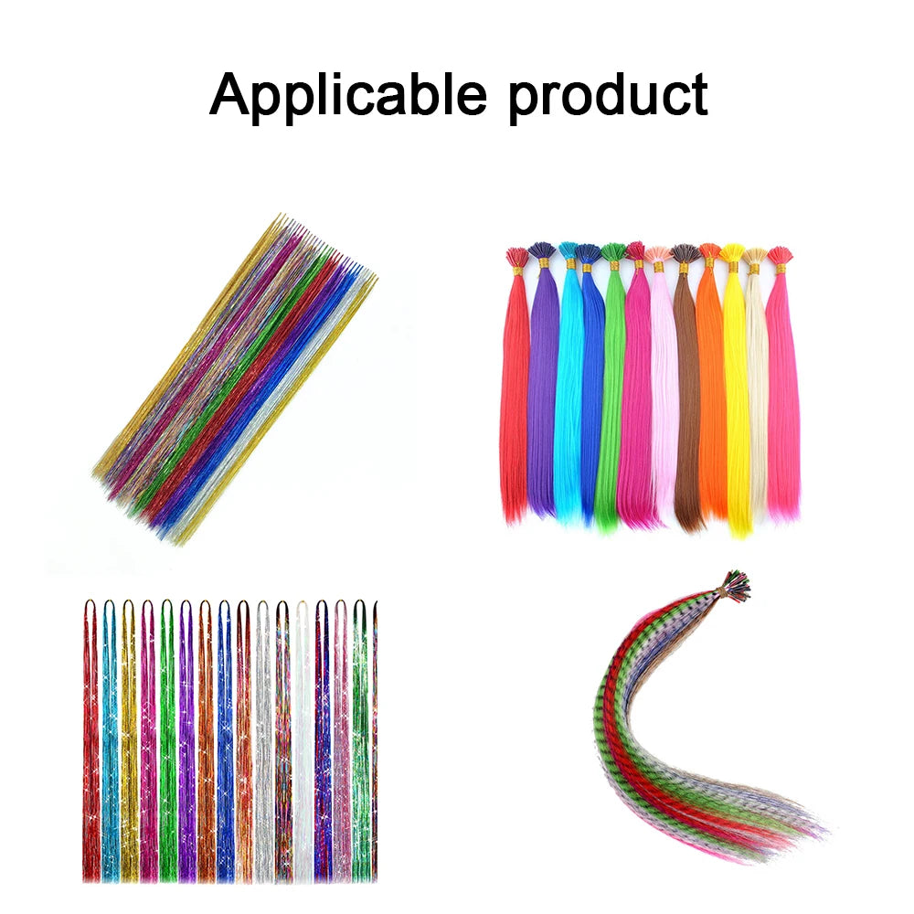1000Pcs 5.0*3.0*3.0mm Micro Silicone Lined Rings/Beads MICRO Ring Link Crimp Beads Hair Extensions Tools Wig Hair Extension