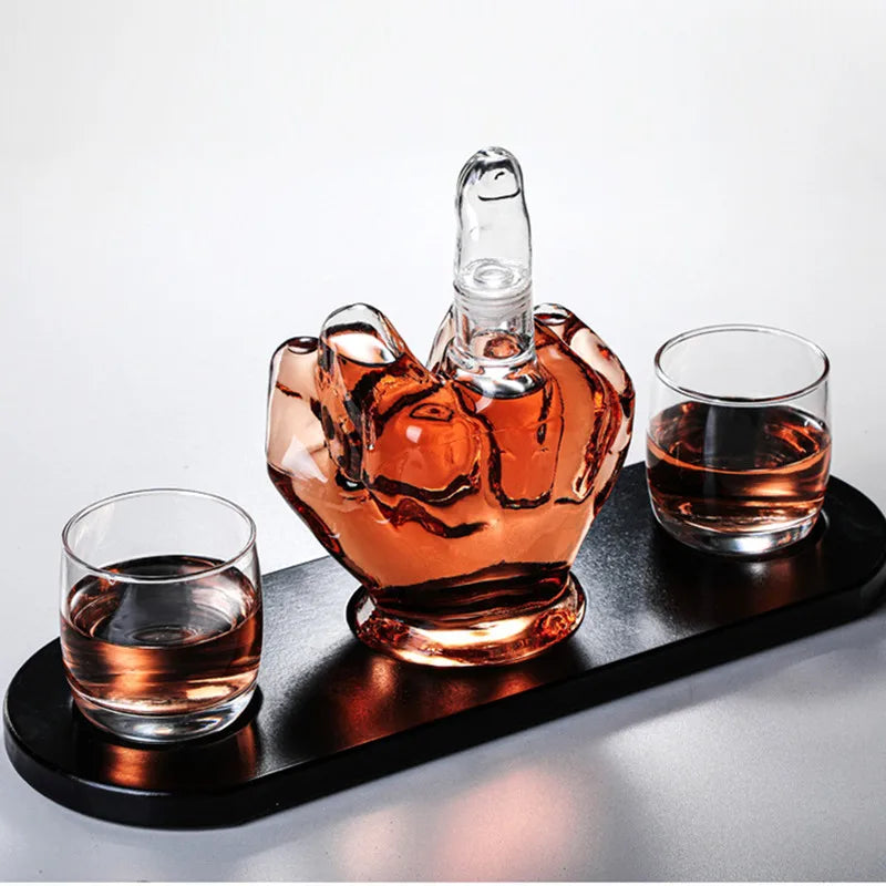 Decanter Novelty Finger Whiskey Decanter for Liquor Scotch Bourbon Alcohol Bottle Unique Liquor Bar and Party Decorations