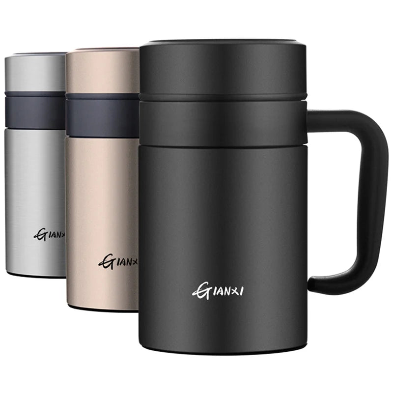Vacuum Flask Large-capacity Stainless Steel Heat Preservation Cup Household High-grade Simple Insulation Cup