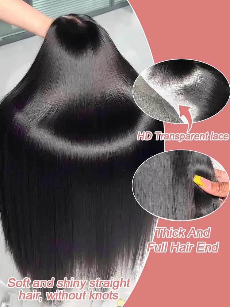 Brazilian Bone Straight 13x6 Lace Front Wig Remy For Black Women 40 46 Inch 300 Density 13x4 Hd Lace Frontal Human Hair Wig 100%