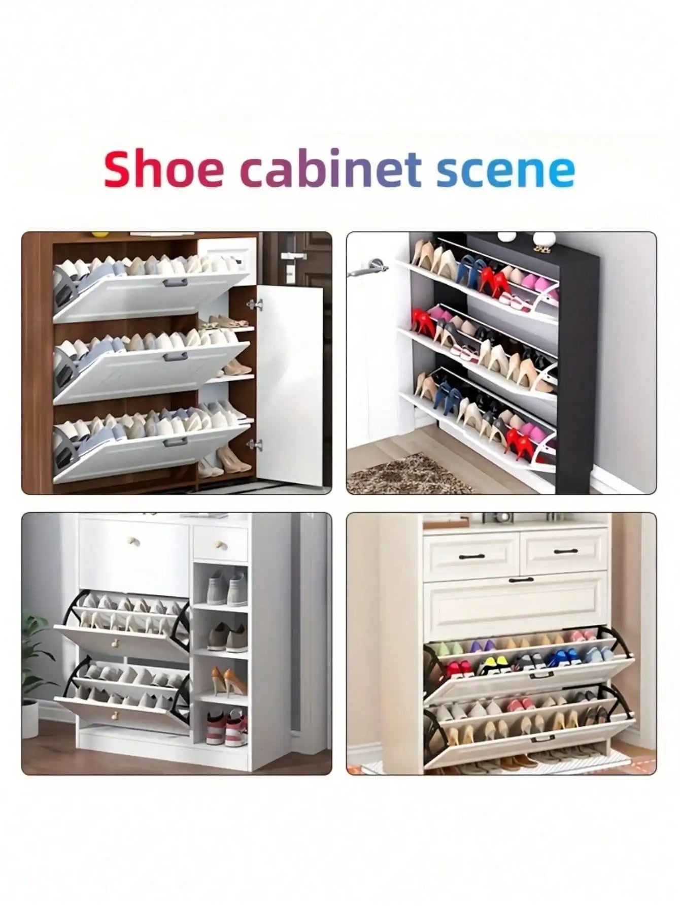 Double-Layer Rotating Shoe Cabinet Hinges - Stainless Steel, Easy Install, Durable Space-Saving, For Entrance Hall Cabinets