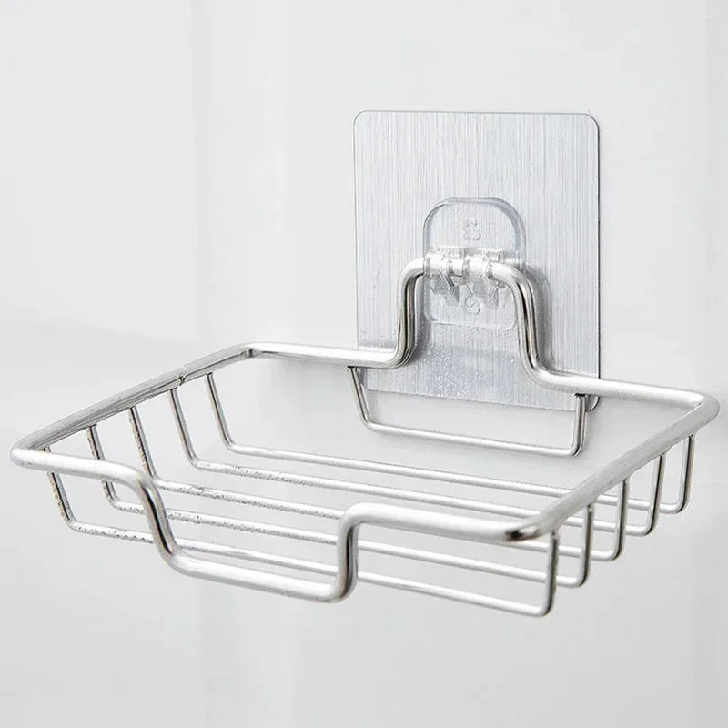 Steel Self Adhesive Soap Rack Wall Mounted Dish Bathroom Soap Holder Wall Mounted Soap Rack Wall Mounted Soap Holder Stainless