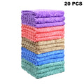 20pcs Soft Absorbent Solid Color Washcloths Gentle on Quick Drying Compact Square Towels for Home Bathroom Bathroom