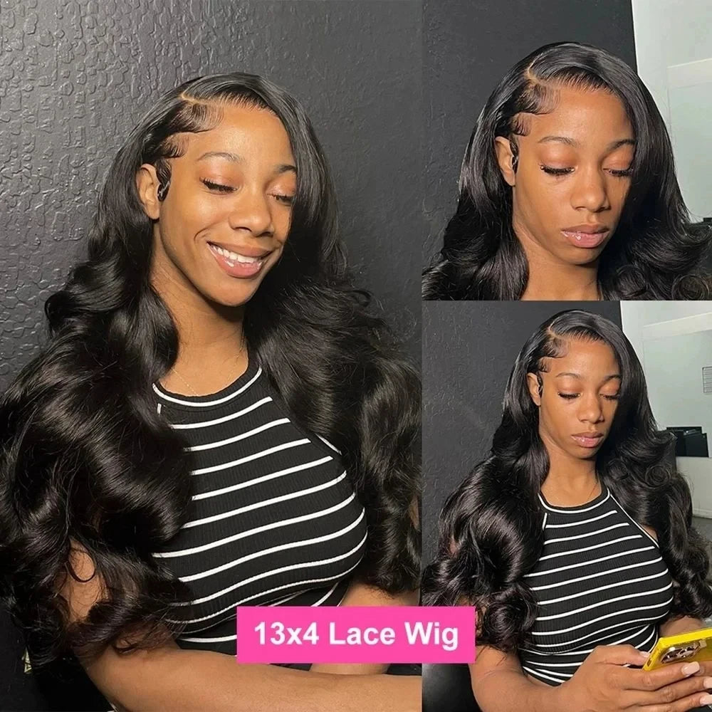 32 42 Inch 13×4 Glueless 200 Density 13x6 HD Transparent Lace Frontal Wig Human Hair Body Wave Lace Front Wig For Women Sale