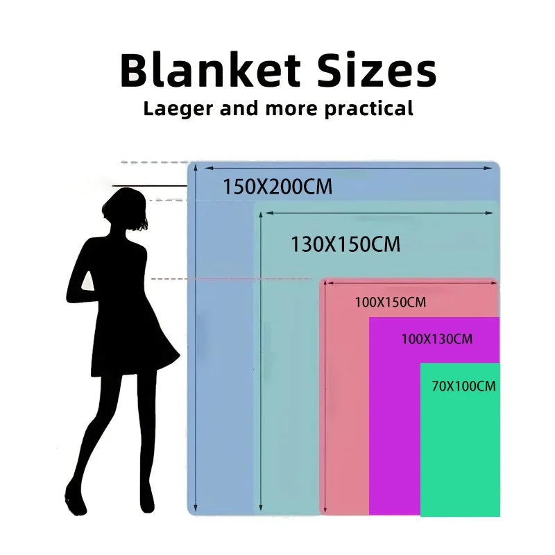 Sanrio Gothic Style Kuromi Flannel Blanket Towel Quilt 100 Polyester Soft Washable Lightweight Multi Purpose for Sofa Bed Office