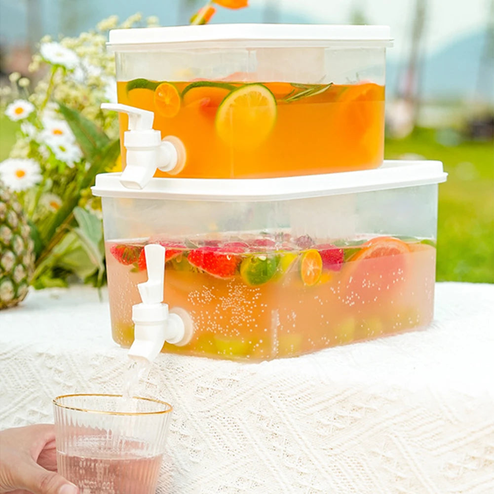 3.5/5/10L Cold Water Jug Large Capacity Cold Kettle with Faucet Beverage Dispenser Refrigerator Water Container For Summer Party