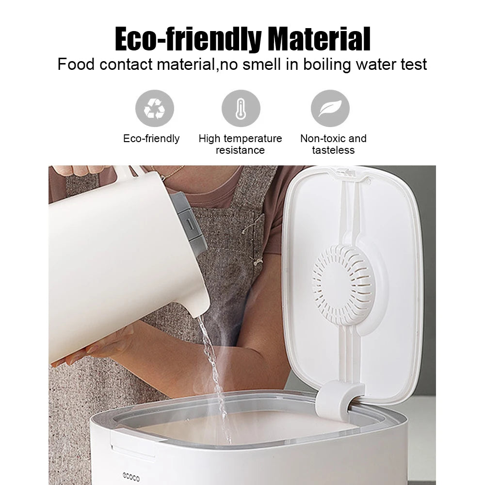 Moisture-proof Kitchen Nano Buckets Large Capacity Insect-proof Sealed Rice Bucket Rice Box Grain Pet Food Storage Container