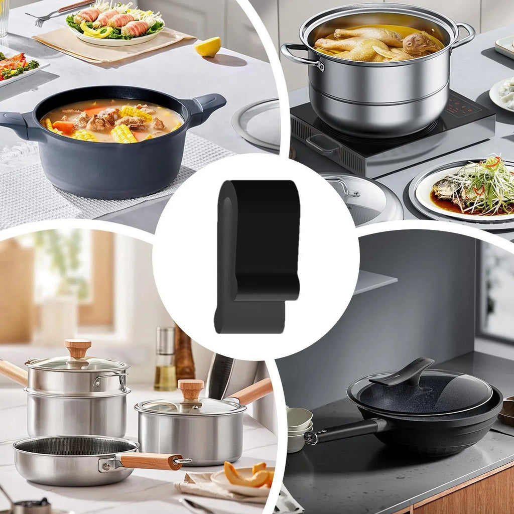 Silicone Dutch Oven Protector Clips Food Grade Cookware Lid Holder Stacking Guard Kitchen Storage Clip for Cast Iron Pot