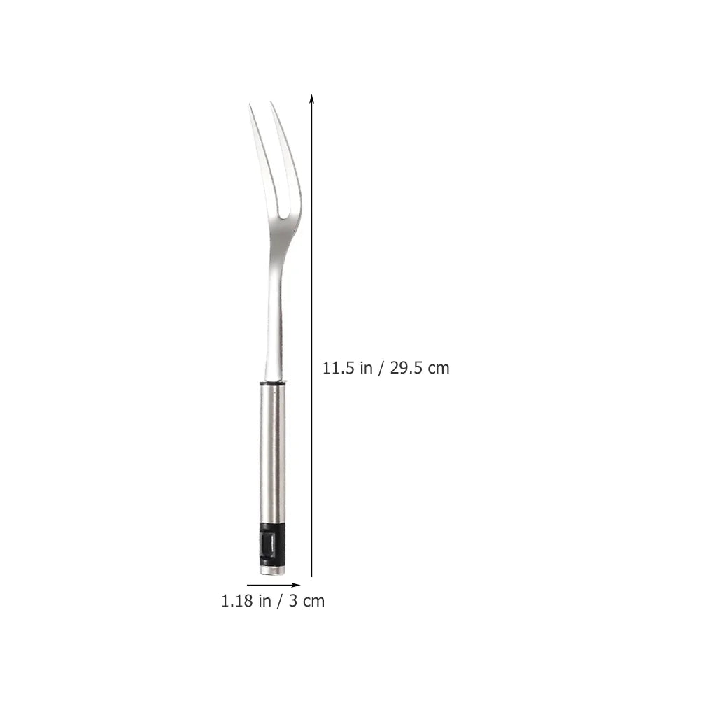 U Shape Stainless Steel Meat Fork BBQ Fork Outdoor Roasting Fork Large Serving Fork Grill Skewers Roasting Sticks Barbecue