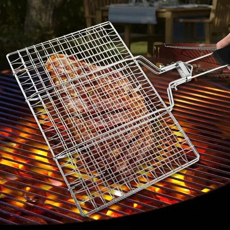 Non-Stick Household Grill Basket OutdoorBBQKitchenware Barbecue Grill Mat A must-have for parties Suitable for Grilling/Vegetabl