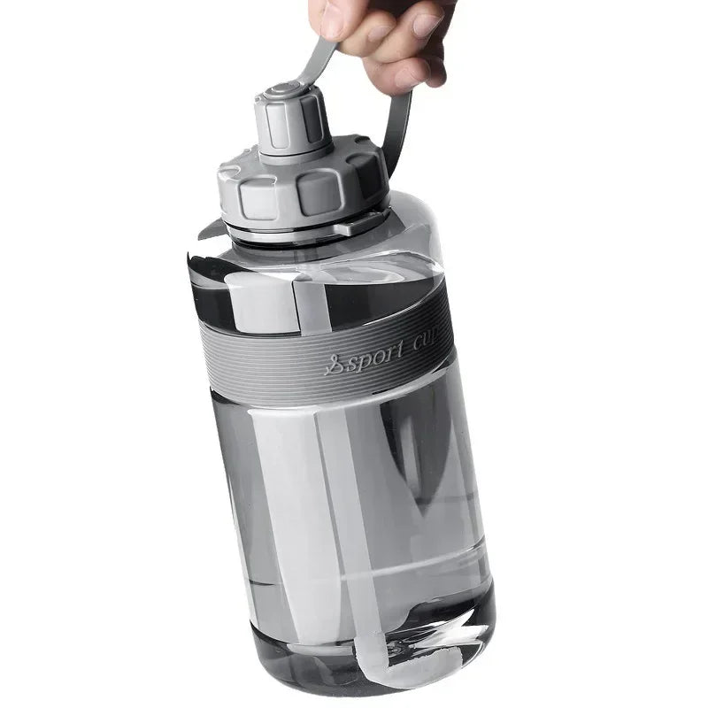 2 Liter Big Water Bottle With Straw 2L/1.5L/1L/0.6L Large Capacity School Gym Sports Drinking Bottles Fitness botella de agua 물병