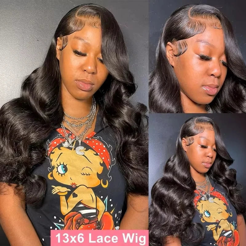 40 Inch HD Lace Wig 13x6 Human Hair 260 Density Body Wave Human Hair Wig Pre Plucke Brazilian Human Hair Lace Front Wig ForWomen