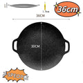 Korean Round Grill Pan Barbecue Pan Pork Belly Non-stick Cooker Maifan Stone Induction Cooker Gas Barbecue Tray Roast Plate