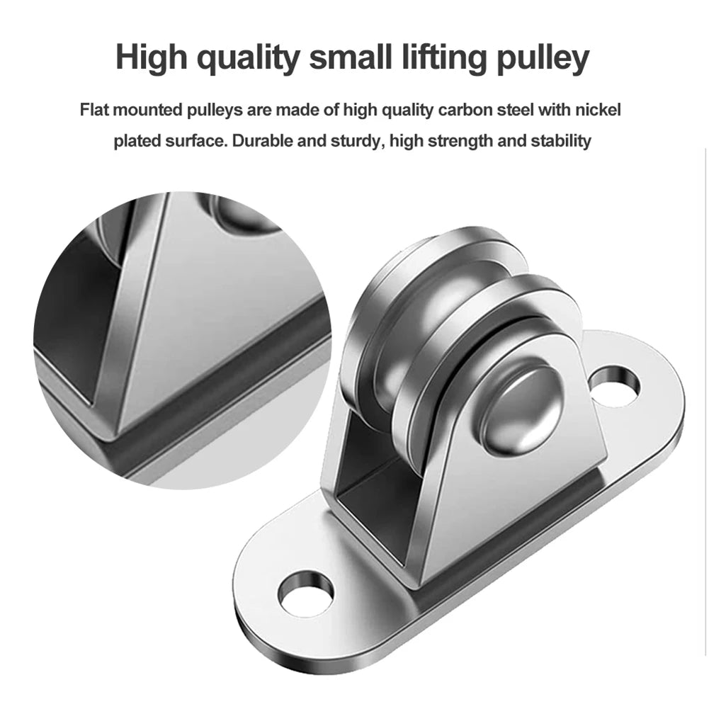 Heavy Duty Silent Pulley Kit with Mounting Screws for Cord Handling Moving and DIY Projects