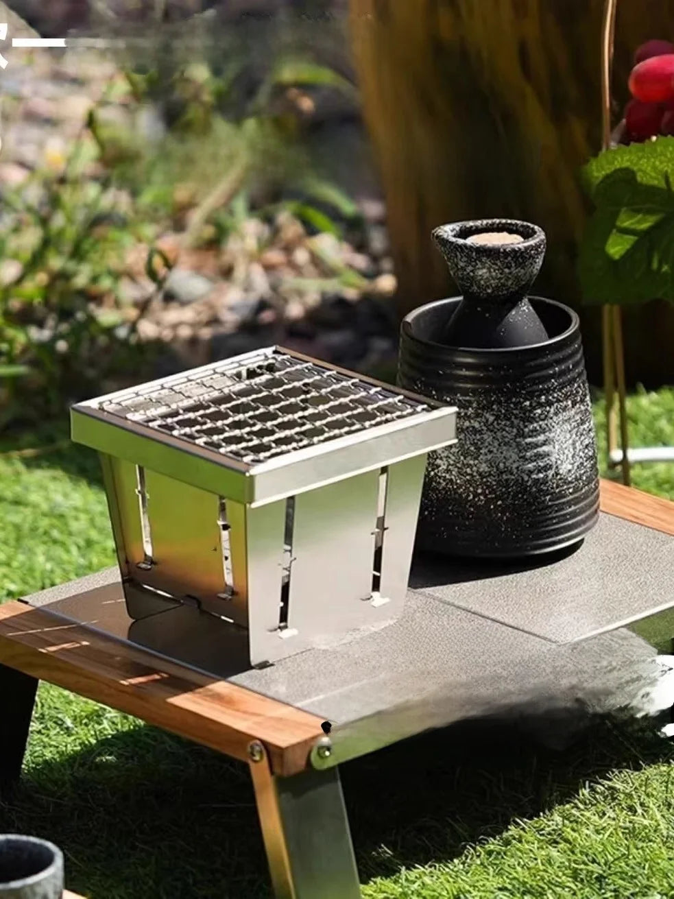Portable ket Stainl Steel BBQ ill Outdoor Cam Home Garden  Stove Tea Cooking Stove Detachable Butane Fuel