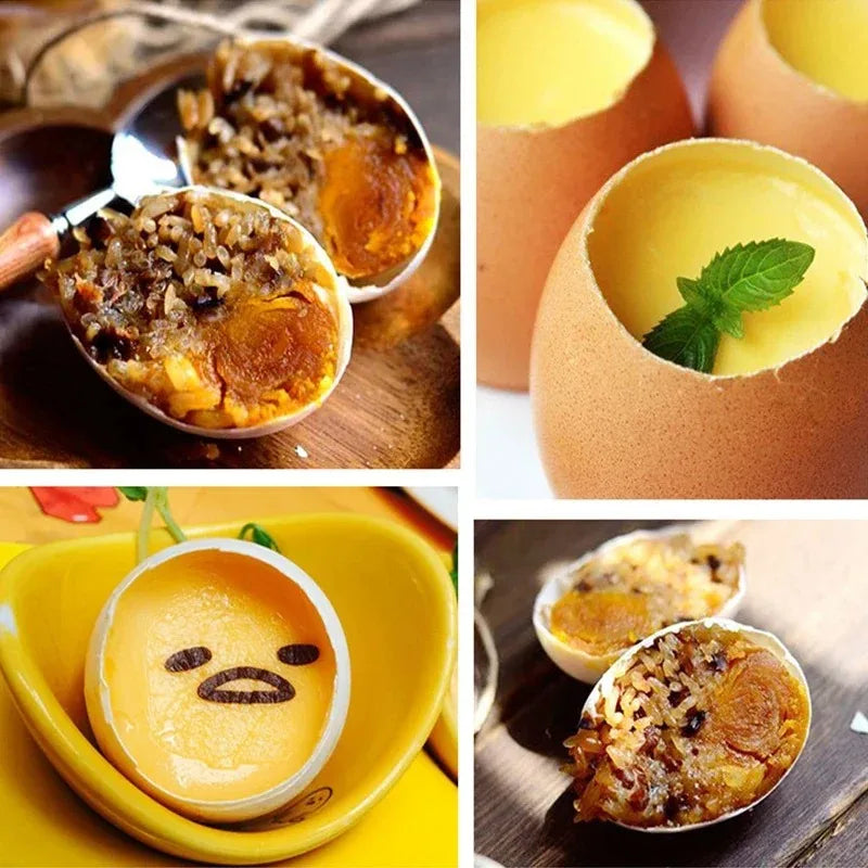 304 Stainless Steel Egg Shell Opener Creative Egg Shell Separator Household Single and Double Head Egg Opener