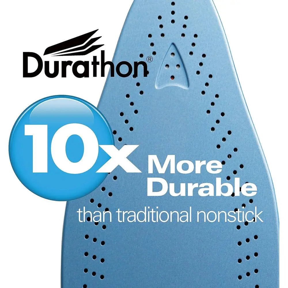 Anti-Scratch Soleplate Steam Iron & Vertical Steamer - Adjustable Steam, 8ft Cord, 3-Way Shutoff, 1500W, Blue