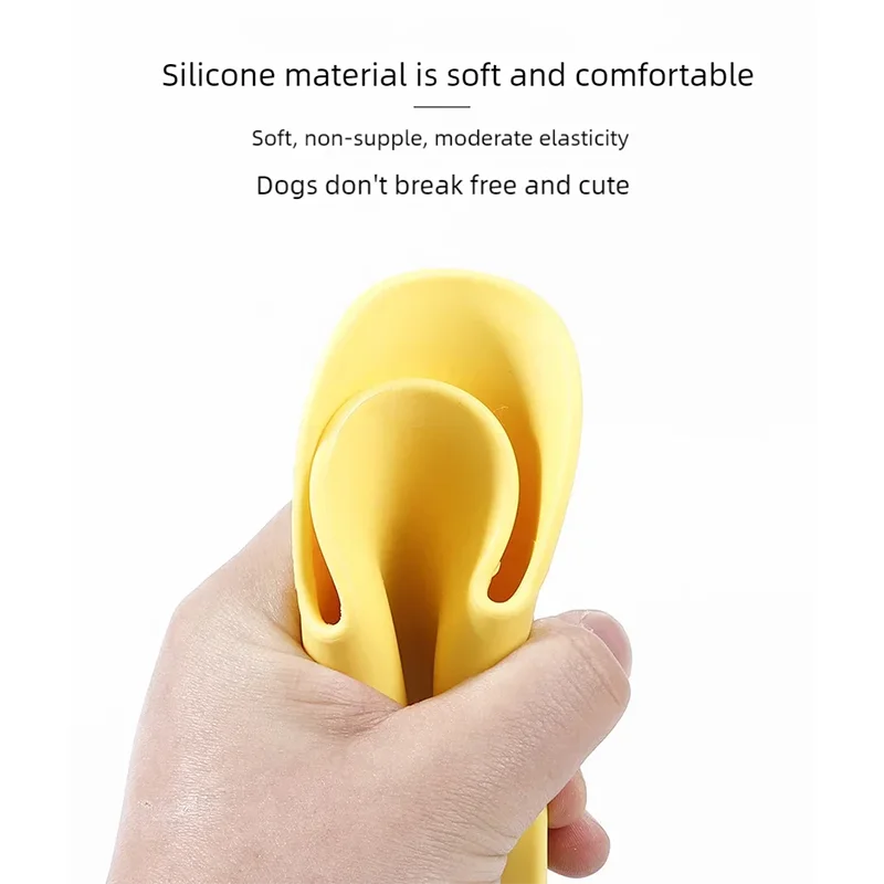 Silicone Soft & Safe Dog Muzzle - Anti-Biting, Anti-Barking, for Small to Medium Dogs,Anti-Bark Device,Duck-Bill Design