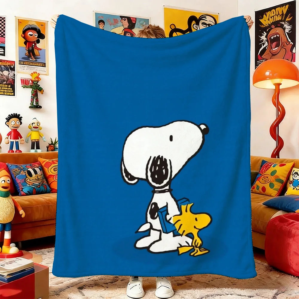 Fluffy Blanket S-Snoopyes Home and Decoration Sofa Blankets & Throws Summer Comforter Camping Anime Bedspread on the Bed Picnic